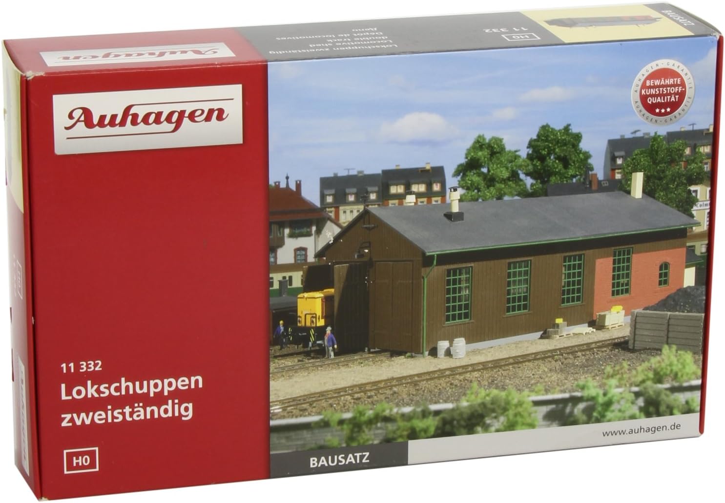 Auhagen 11332 Locomotive Shed Double Track Modelling Kit, Medium