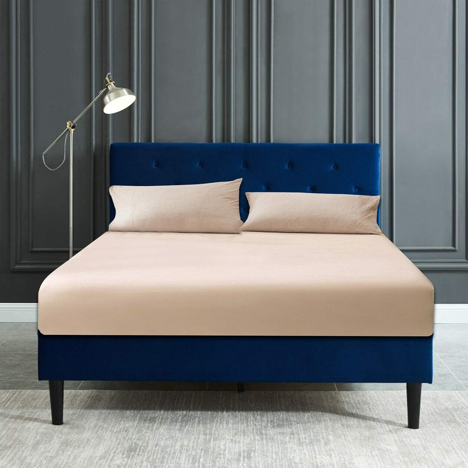 Literie Et Linge De Maison Linge De Lit Et Oreillers Usr Drap Housse Extra Profond De 40 Cm Pour Lit Simple Double Super King Size Polyester Coton King Size Aubergine Double Voxloud Com