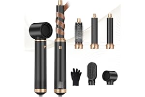 TRYLATER 5 in 1 Blow Dryer Brush, Hair Dryer Brush Set Negative Ion Upgrade Hot Air Brush Air Styler Curling Wrap Air Curler, Curling Iron Hair Styling Tools As A Gift for Straight/Curl/Drying/Smoothing
