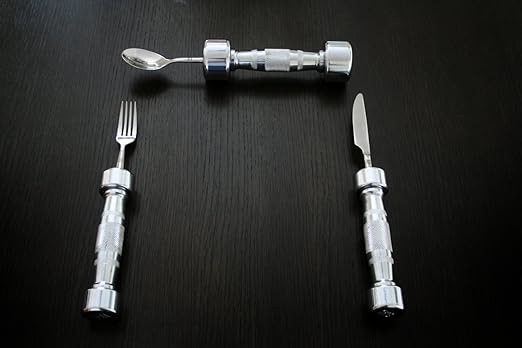 Amazon Com Eat Fit Dumbbell Cutlery Kitchen Dining