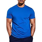 Zengjo Mens Running Shirts Quick Dry Lightweight Moisture Wicking Short Sleeve Gym Workout Athletic Tee