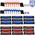 Compatible with Nerf Guns Darts - 20 PCS Party Supplies Toy Gun Accessories Wrist Ammo Holders EVA Soft Bullets Gun Wrist Bel