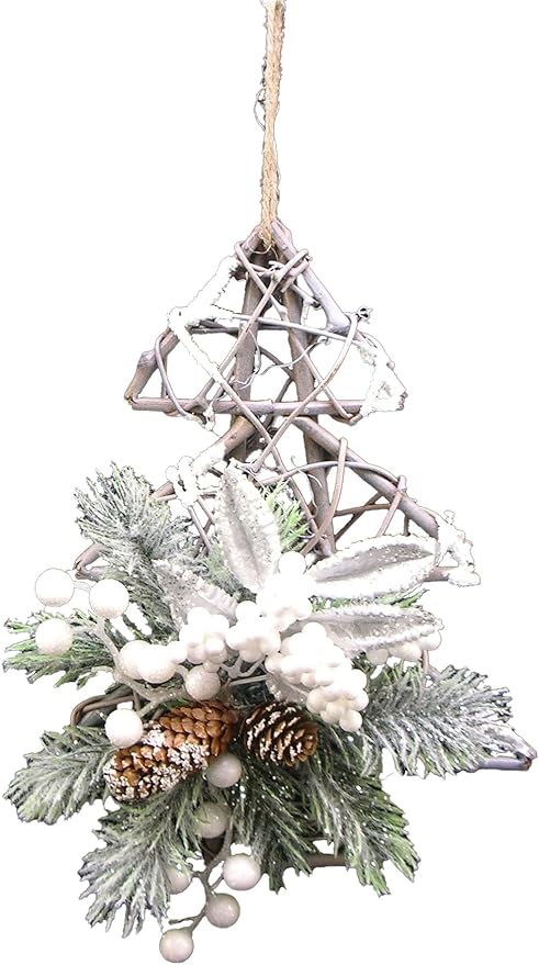 Amazon エルアーツ クリスマス オーナメント ホワイトクリスマスツリー 21 30cm E 00 造花 オンライン通販