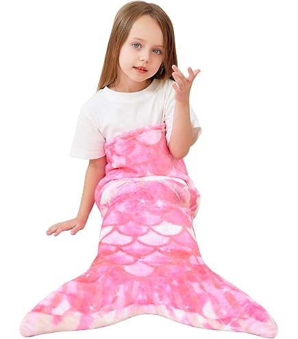Mermaid Tail Fin Fun Blanket Kids, Girls And Boys - Cuddle Tails ...