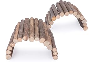 Niteangel Wooden Ladder Bridge, Hamster Mouse Rat Rodents Toy, Small Animal Chew Toy