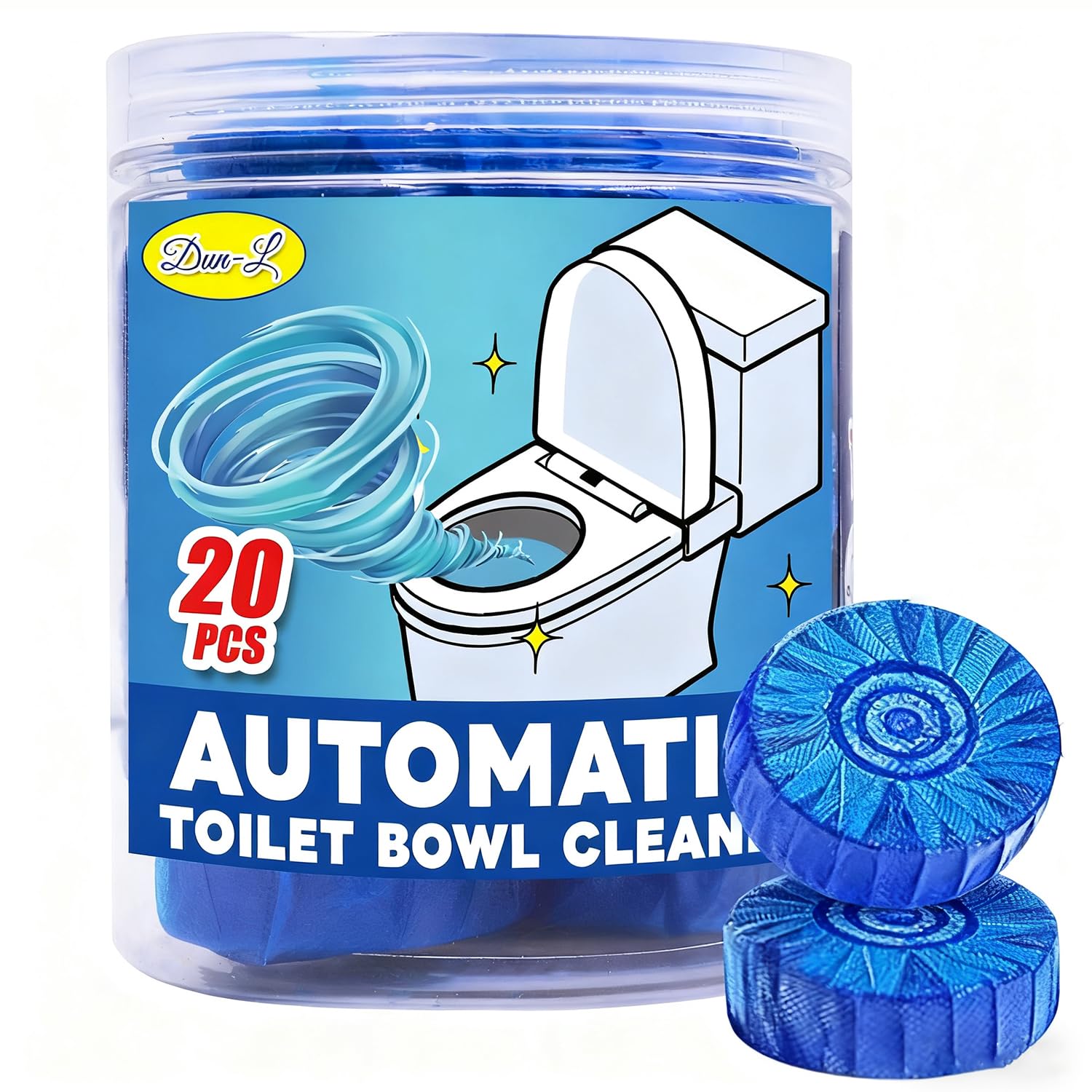 Photo 1 of ?20 Count? Automatic Toilet Cleaner Tablets, Toilet Bowl Cleaner Tablets, Bathroom Toilet Tank Cleaner?Blue Cleaning Tabs for Bathroom Tank