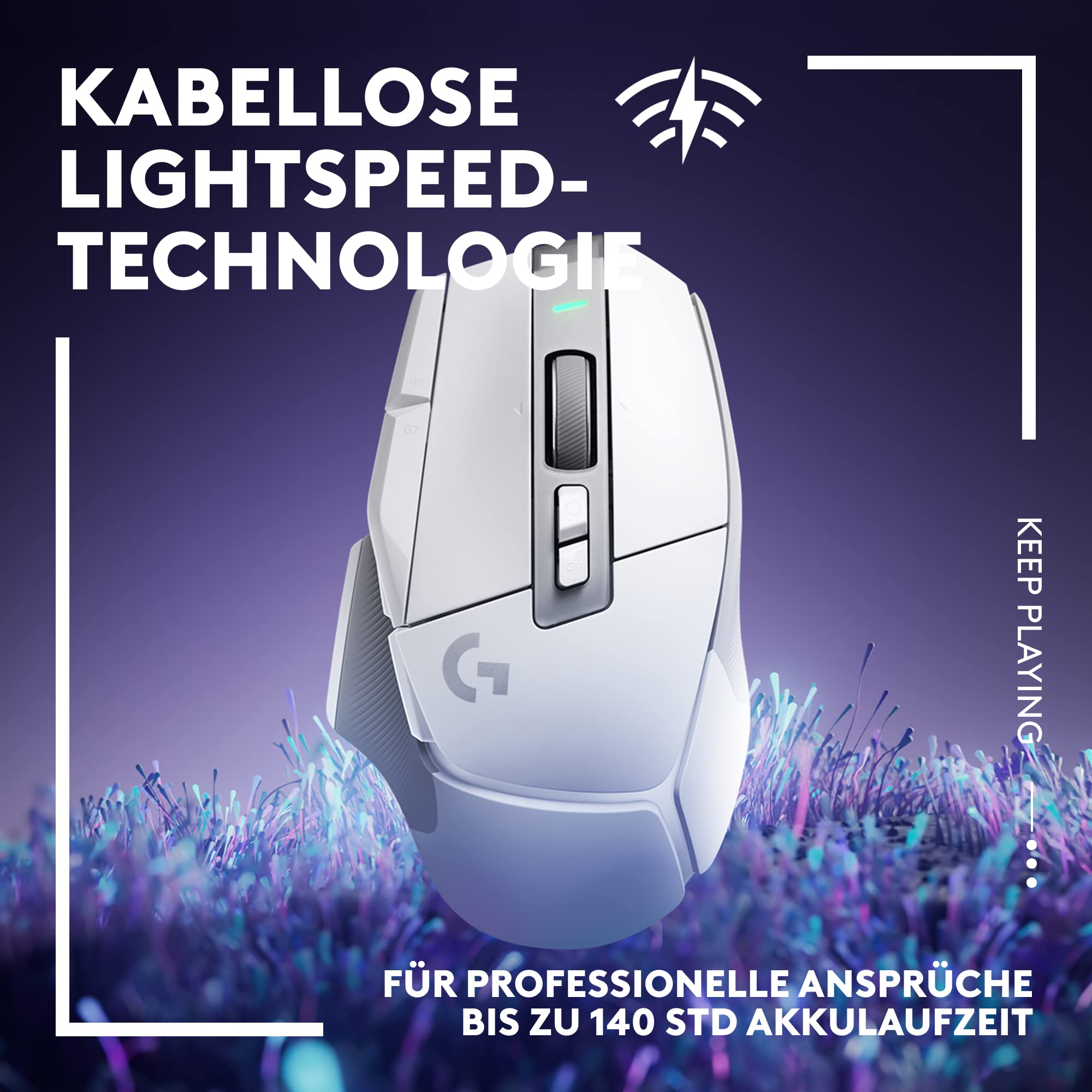 Logitech G G502 X LIGHTSPEED Kabellose Gaming-Maus - Optische Maus mit optisch-mechanischen LIGHTFORCE Hybridschaltern, HERO 25K Gaming-Sensor, Kompatibel mit PC - macOS/Windows - Weiß 3