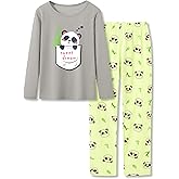 Tebbis Pajamas for Big/Teen Girls – Pink Checker PJS Soft Long Sleeves & Pants Set Jammies Set Size 6-18
