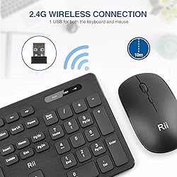 Wireless Keyboard and Mouse Combo - Rii Standard