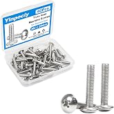 Yinpecly 40Pcs M4 x 20mm Truss Head Machine Screws for Cabinet Pull | Phillips Drive Metric Machine Bolts for Drawer Knob Handle ,304 Stainless Steel, Fully Threaded