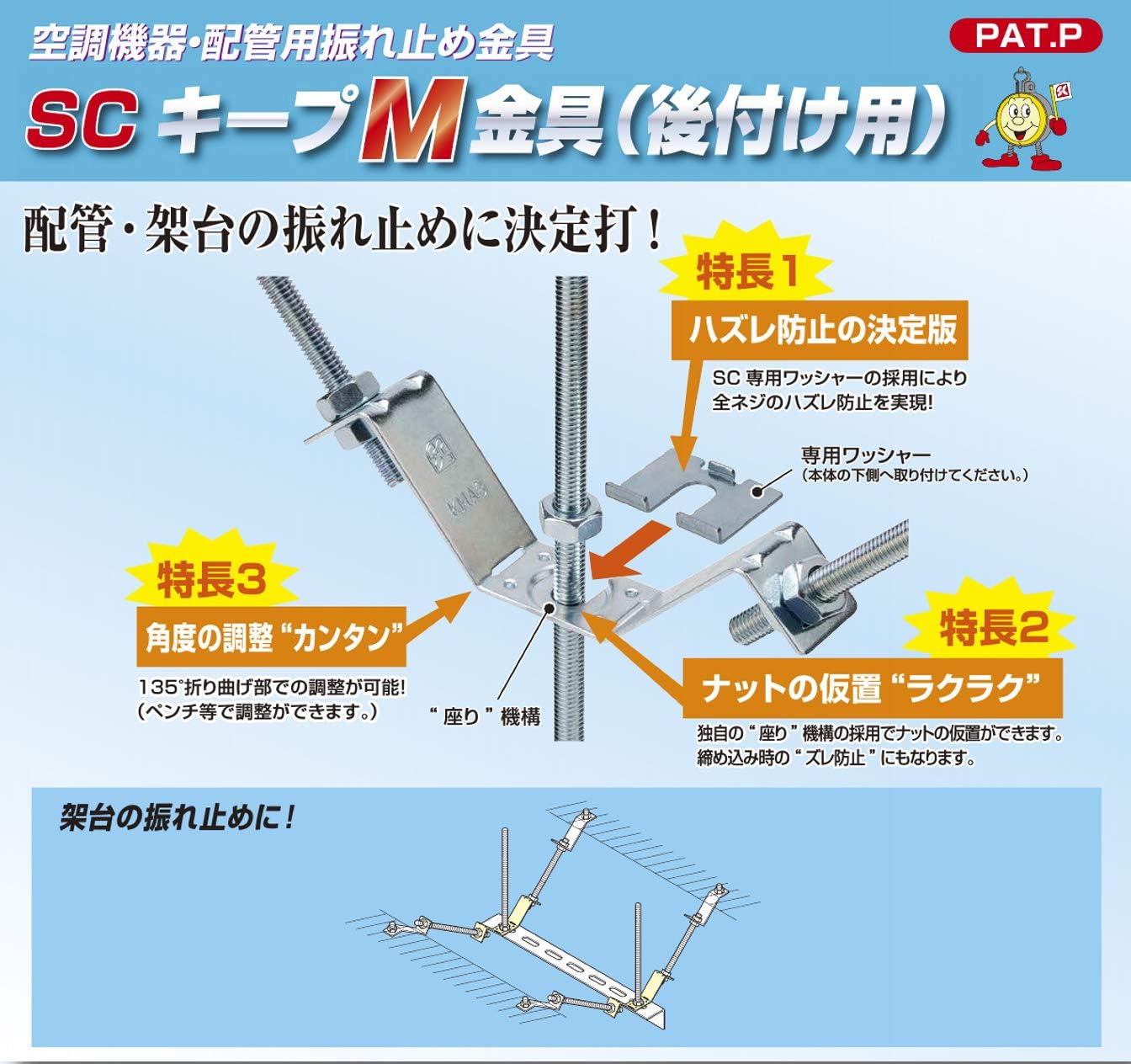 昭和コーポレーション 振れ止め金具 Scキープm金具 後付け用 個入り Kma3 ドア用金物 Amazon
