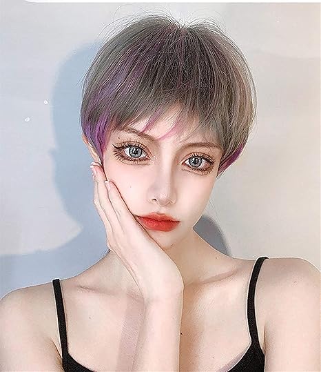 Amazon Co Jp 上手 白い黒の女性のための強打が付いているショートグラデーションボブのかつら ホーム キッチン