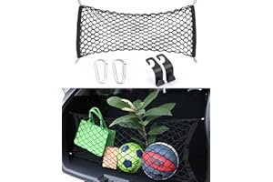 YAKANEY for Toyota Highlander Cargo Net- Envelope Style Heavy Duty Stretchable Trunk Storage Organizer for 2014-2025 Highlander, Trunk Mesh Premium Adjustable Carrier Cargo Net for Grand Highlander