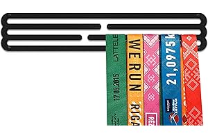 United Medals Sports Medal Hanger Display Race Award Holder | Brushed Steel Race Medal Holder Awards Wall Mount | Running Marathon Race Medal Display for Wall | Steel Medal Holder for Wall