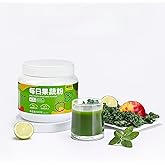 Organic Green Powder Smoothie Mix, Daily Fruit & Vegetable Powder, 500g, High Fiber Blend with 10 Natural Ingredients, Prebiotics for Smoothies. Green Juice & Smoothie Drink Mix