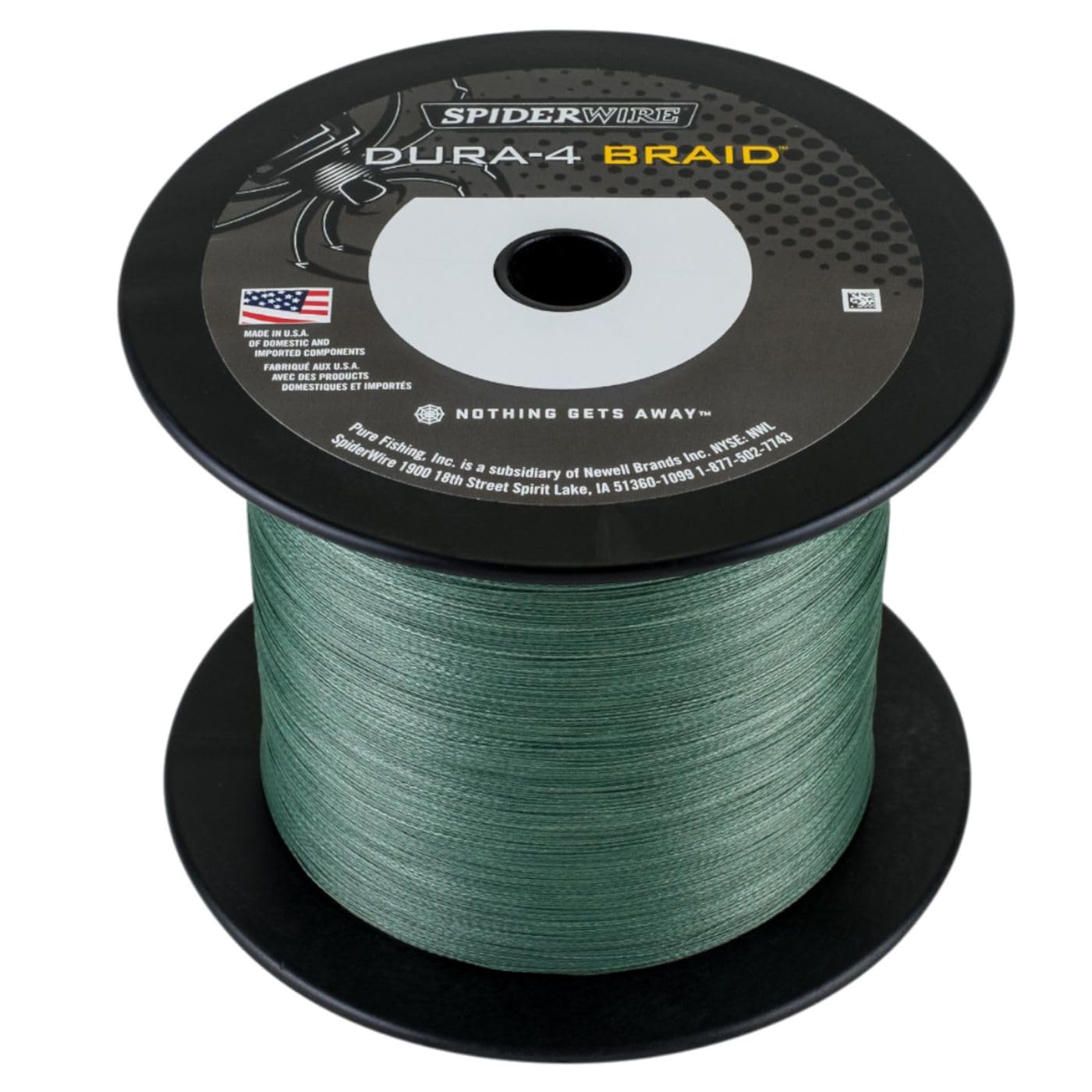 SpiderWire Dura 4, Fishing Line, Superline, , Predator Fishing, Pike, Perch, Zander, Trout, Unisex, Moss Green, 0.3mm | 29kg | 63lb | 1800yd