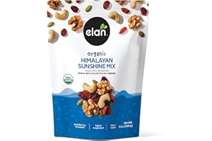 Elan Organic Himalayan Sunshine Mix, 5.3 oz, Non-GMO, Vegan, Gluten-Free, Kosher, Dried Fruits (Dried Cranberries, Dried Goji Berries), Nuts (Cashews, Walnuts), Pumpkin Seeds
