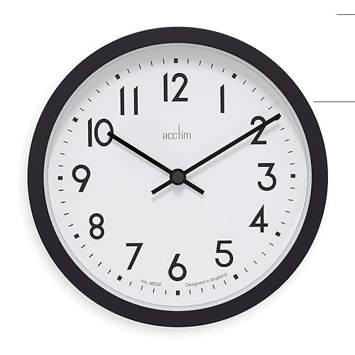 Acctim Elstow 22843 Wall Clock in Soot Black