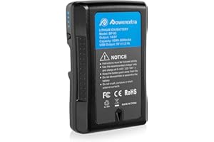Powerextra 95Wh 6600mAh BP-95 V Mount V-Lock Battery Compatible with Sony Video Digital Camera Camcorder Broadcast DSLR LED Light Monitor HDCAM XDCAM and Other Camcorders