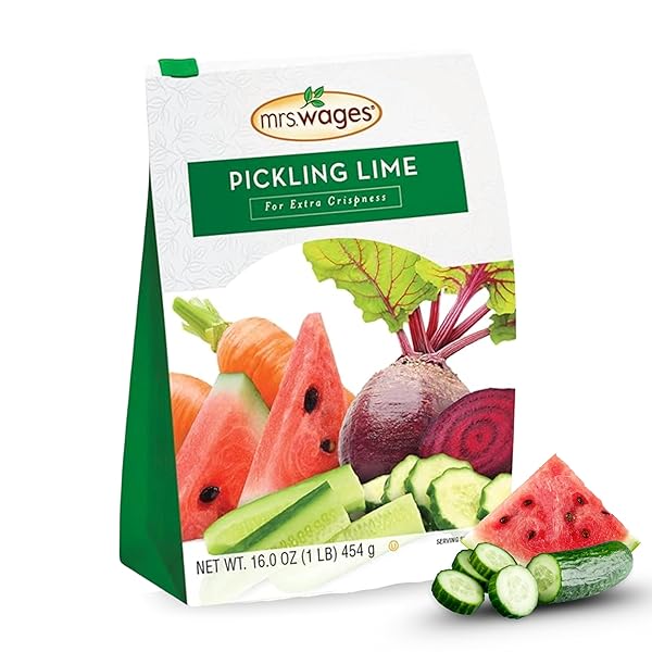MRS. WAGES PICKLING LIME, EASY-TO-MAKE, CRISPY FLAVORFUL PICKLES,...