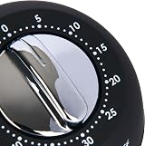 KitchenCraft Mechanical Kitchen Timer 1 Hour Soft Touch Chrome Finish view 5