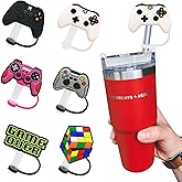6 PCS Stanley Cup Straw Cover 30 40 oz For Tumbler, Straw Toppers for Stanley Cups in Various Shapes Silicone Covers Cap for 0.4 Inch/10 mm Tips
