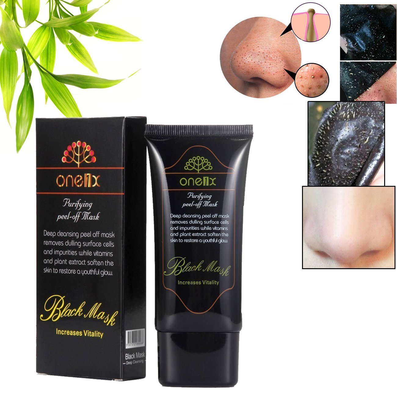 Blackhead Activated Natural Charcoal Cleansing Mask, WashOff Nursing
