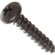 Steel Sheet Metal Screw Black Hex Head Phillips #10-12 Thread 1/2in - 4 Pieces