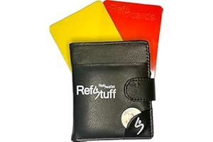 REFSTUFF REFSCORER RefStuff RefSwallet Football Soccer Referee Wallet Leather Notebook Scorepad Including Match Sheets, Coin and Red, Yellow, Blue and Green Cards!