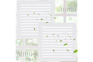 YAOCOM 2 Pcs 12 x 12 Inch Aluminum Gable Vents Attic Vents Metal Gable Wall Shed Vent with Screw and Screen Mesh, Square Return Louver Grille for Ventilation Exterior Door House Attic Garage Ceiling