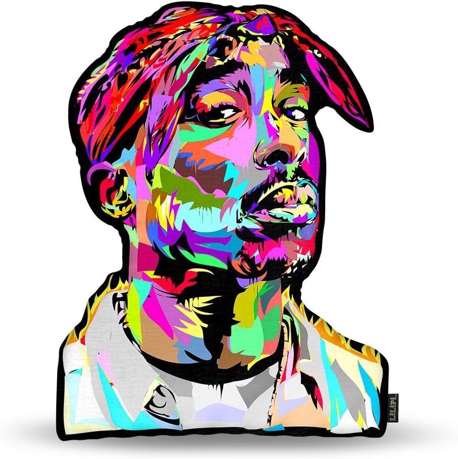 LiLiPi Tupac Black Decorative Accent Throw Pillow