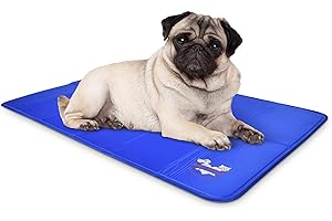 Arf Pets Dog Cooling Mat 23” x 35” Pad for Kennels, Crates, Beds, Non-Toxic, Durable Solid Self Cooling Gel No Refrigeration or Electricity Needed