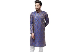 Sojanya (Since 1958 Men'S Jacquard Silk Only Long Kurta
