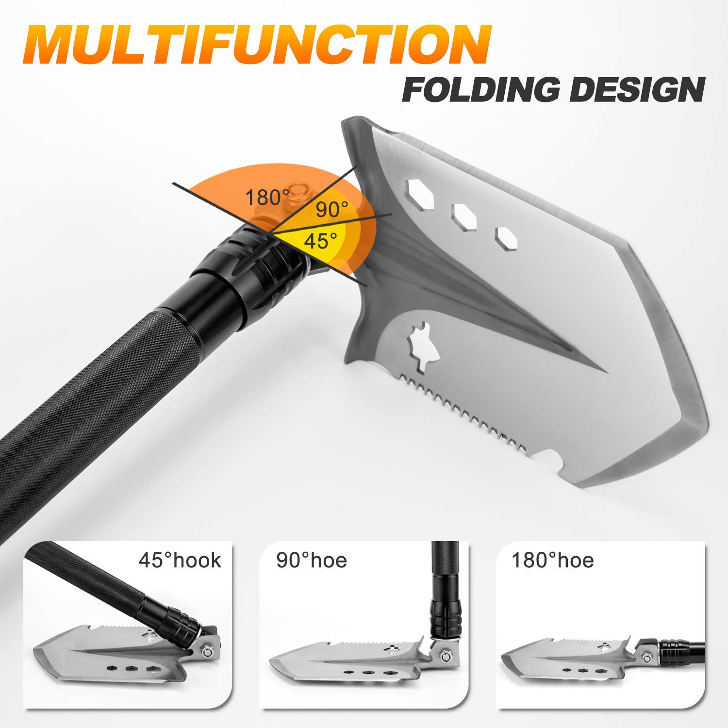 Tactical Shovel Military Grade Thicker Shovelhead Survival Camping