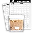 Expiration Date Pantry Labels, 160 Waterproof Food Expiration Date Labels for Containers, Kitchen Labels for Food Freshness, Use by Meal Prep Labels, Best by Write On Labels