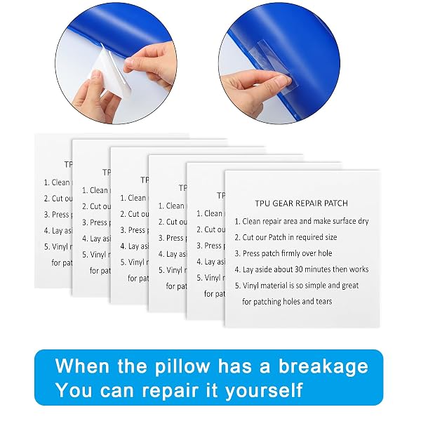 AORIHER 18 PCS 8 FEET WATER BAGS FOR POOL COVER DOUBLE WATER TUBE POOL COVER WEIGHTS WITH TRANSPARENT TPU PATCH TAPE REPAIR TAPE FOR WINTER (BLUE)