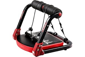 Benustra Ab Workout Sit Up Exercise Equipment,Multi-Functional Ab Core Trainer Machine with 4 Adjustable Resistance&2 Pcs Res