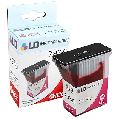2 Compatible Red Ink Cartridges For Pitney Bowes DM50/DM55/K700/K721 | 797-0 7970 Replacement | 2-Pack