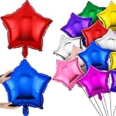 Raiten 100 Pieces 18 Inch Star Shape Foil Balloon Foil Helium Balloons Star Balloon for New Year Eve Party Birthday Wedding Decorations(Multicolor)
