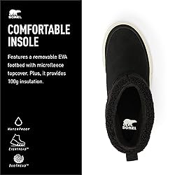SOREL EXPLORER III SLIP-ON COZY WP - Black, Chalk