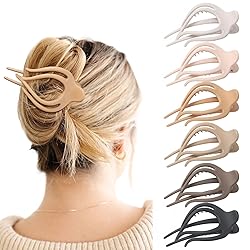 French Concord Hair Clips Claw - 6Pcs Side Slid