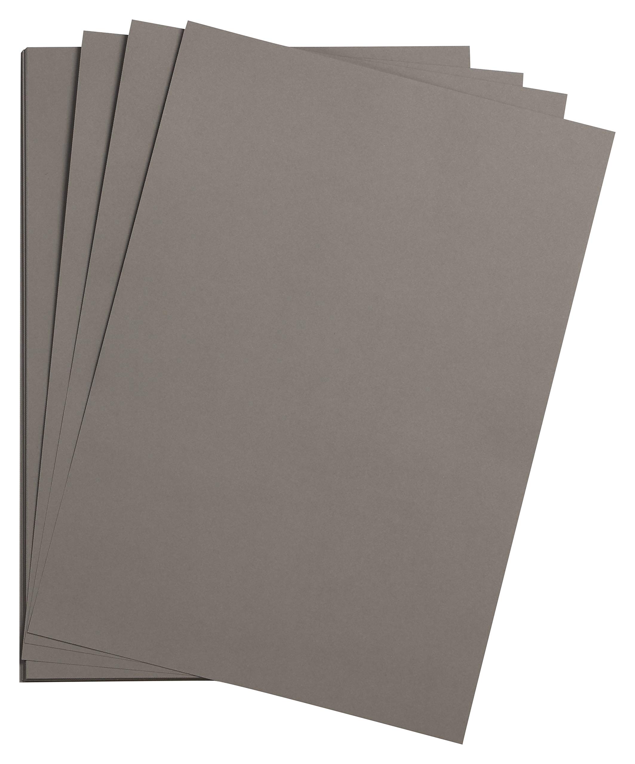 Clairefontaine - Ref 975262C - Maya Smooth Coloured Drawing Card (Pack of 25 Sheets) - 185gsm - A4 (29.7 x 21cm) - Grey Colour - Deep Dyed, Acid Free, pH Neutral