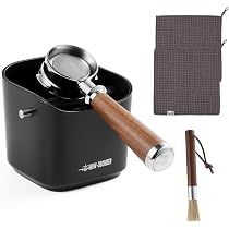 Boîte à Café Expresso 1,2L (15 Tasses) Avec Barre De Frappe - Set De Nettoyage Inclus - Pour Machines à Espresso