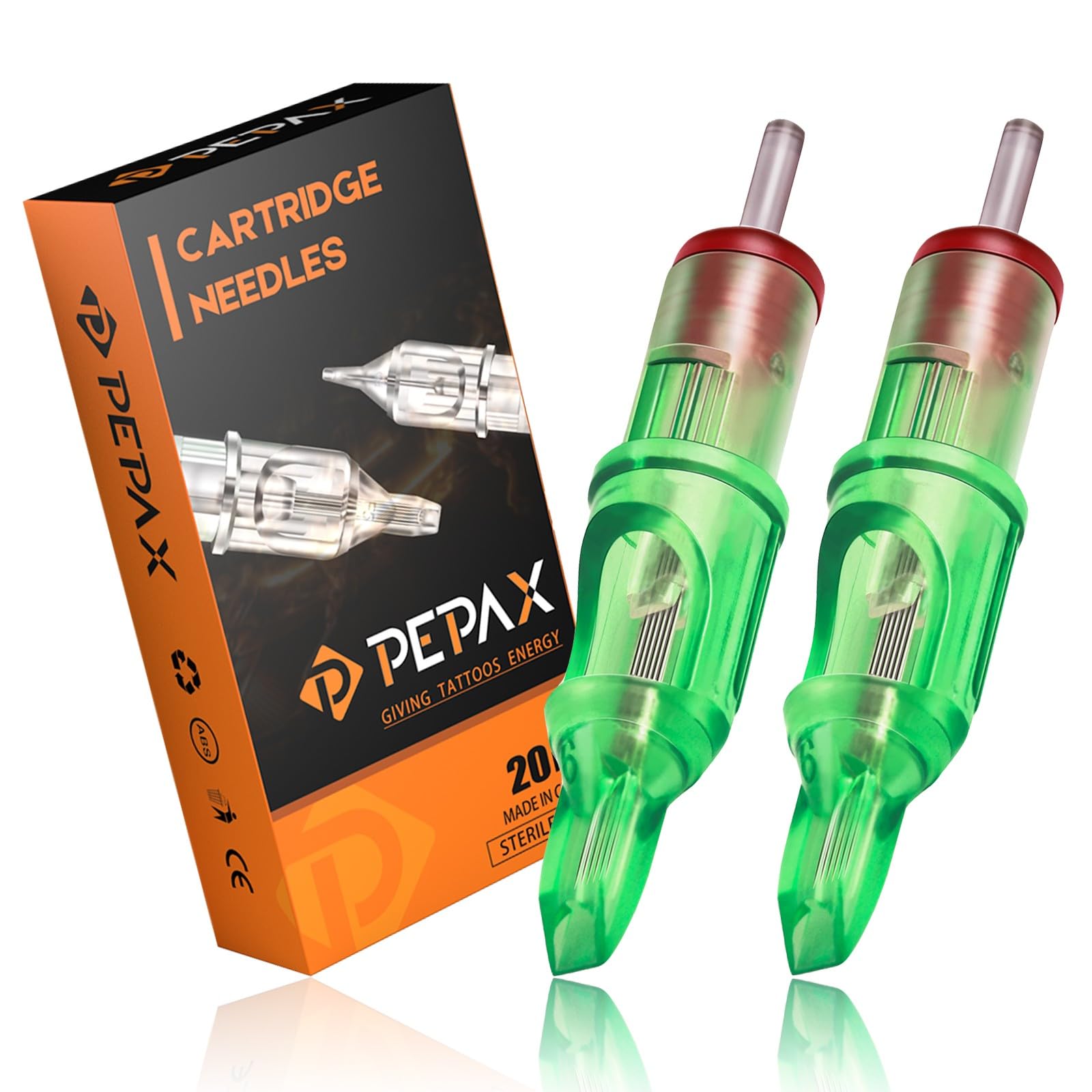 PEPAX Tattoo Cartridge Needles - 20pcs 1207RM for Tattoo Artists