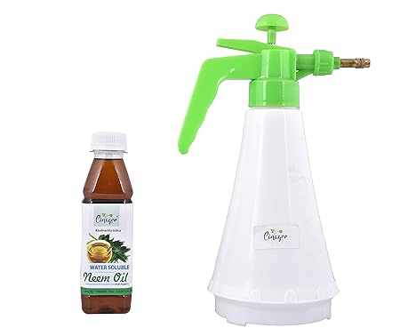 CINAGRO Neem Oil for Plants (200 ml) Organic Eco-Friendly Pesticide with 1 L Pressure Sprayer