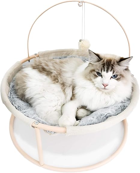 Kitten Hammock Bed Wooden Detachable Swing Chair For Indoor Cats Or Other Small To Medium Home Pets Soft Cat Bed And Small Dog Hammock Cat Hammock Pet Supplies Beds Bedding Furniture