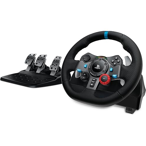 Logitech G G29 SE Driving Force Racing Steering Wheel and Pedals, Force Feedback, Genuine Leather Driving Force Shifter - for PS5, PS4 and PC, Mac - Black - View 5