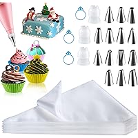 firstake Piping Bags 100pcs, Disposable Icing Bags, 12 Inch Thickened Pastry Bags, Anti Burst Frosting Bags, Non-slip Piping 