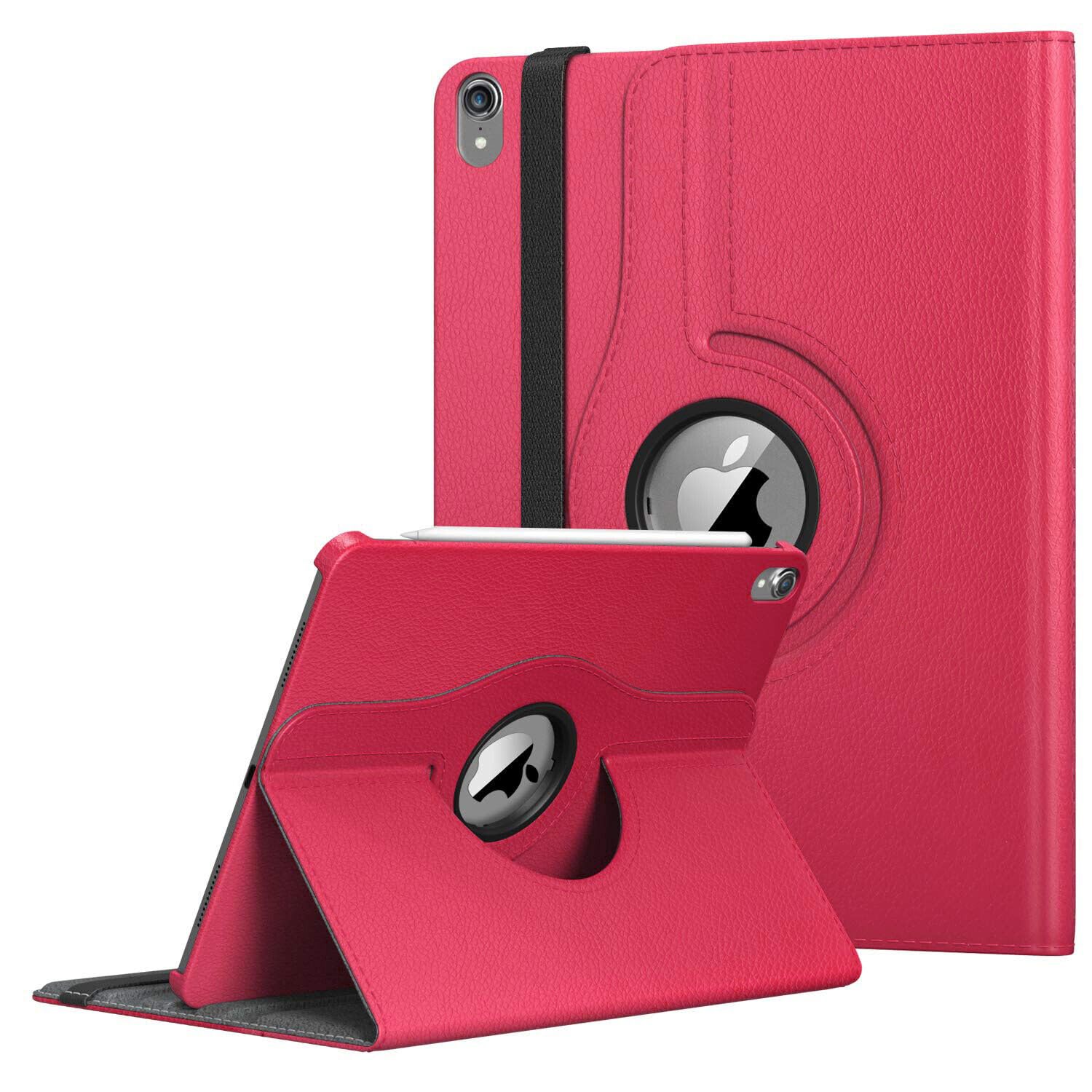 Rotate 360° Leather Stand Cover For Apple iPad 10th/11th Generation Released 2022/2025 and Model Numbers are A2757, A2777, A2696, A3355, A3356, A3354 (Pink)