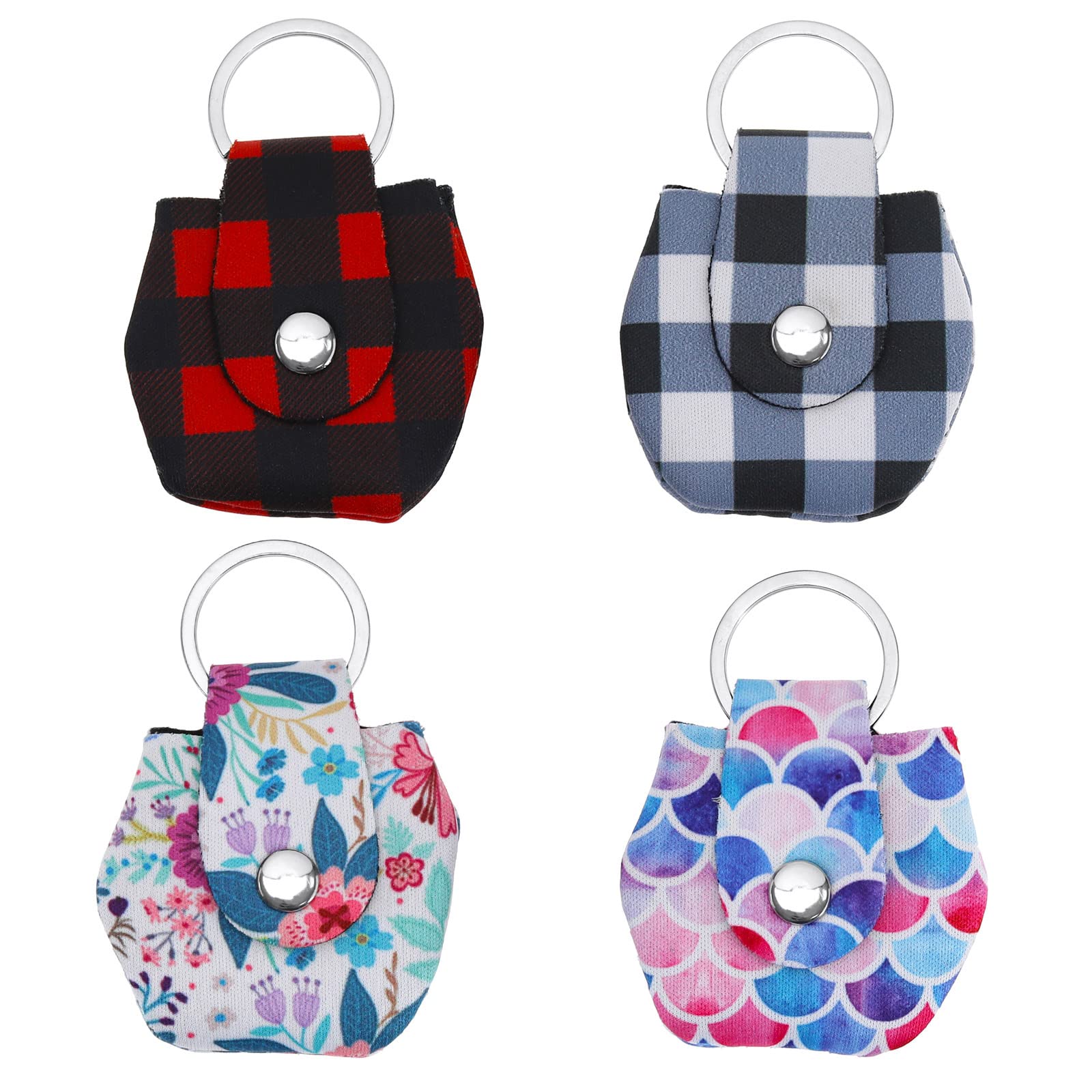 The Lord of the Tools 4PCS Dog Tag Silencer with Tag Ring Submersible Cotton Fabric Dog ID Tag Holder Pouches Pet Nameplate Bag Protector for Dogs Cats Pets 6x5.7cm